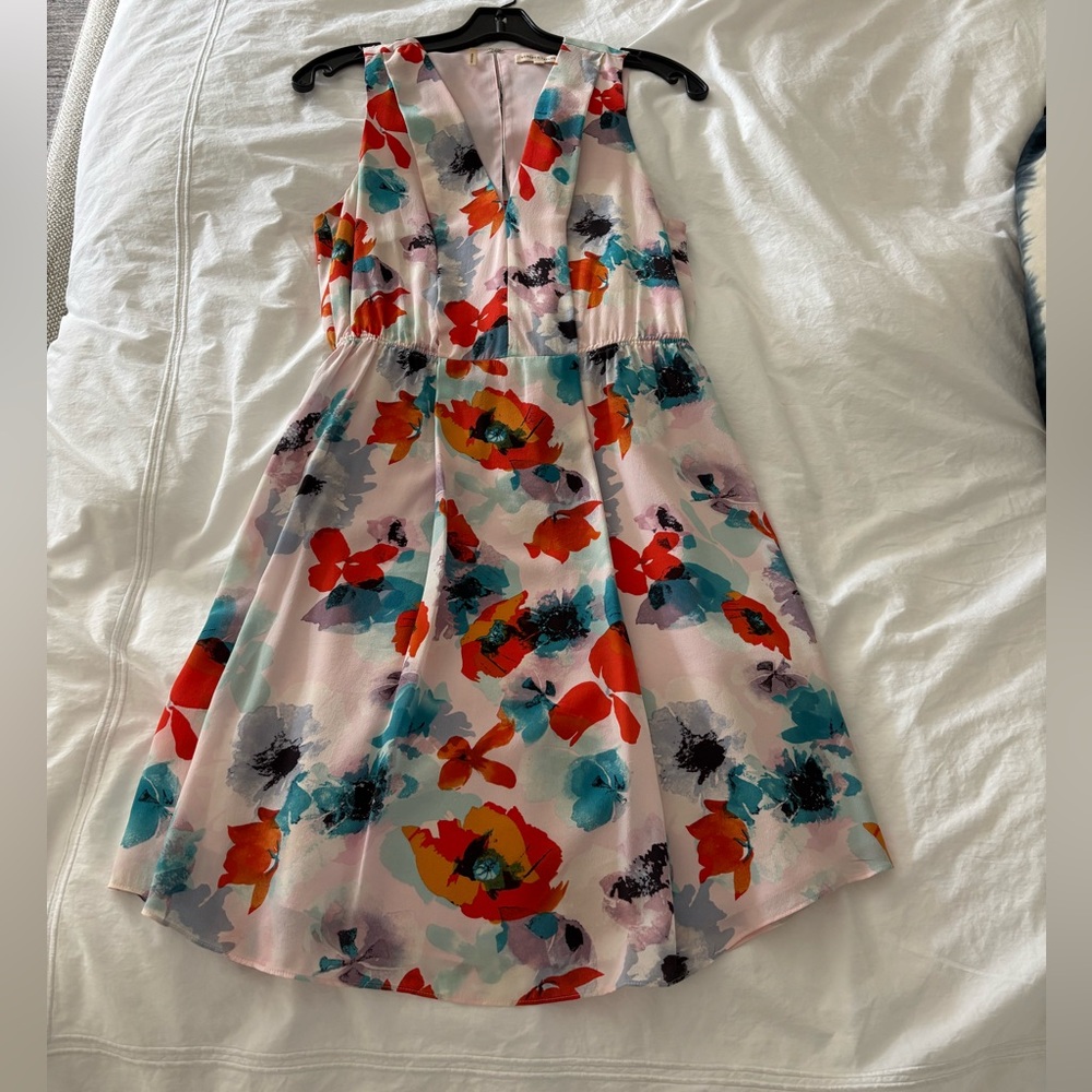 Floral Silk Sleeveless Dress